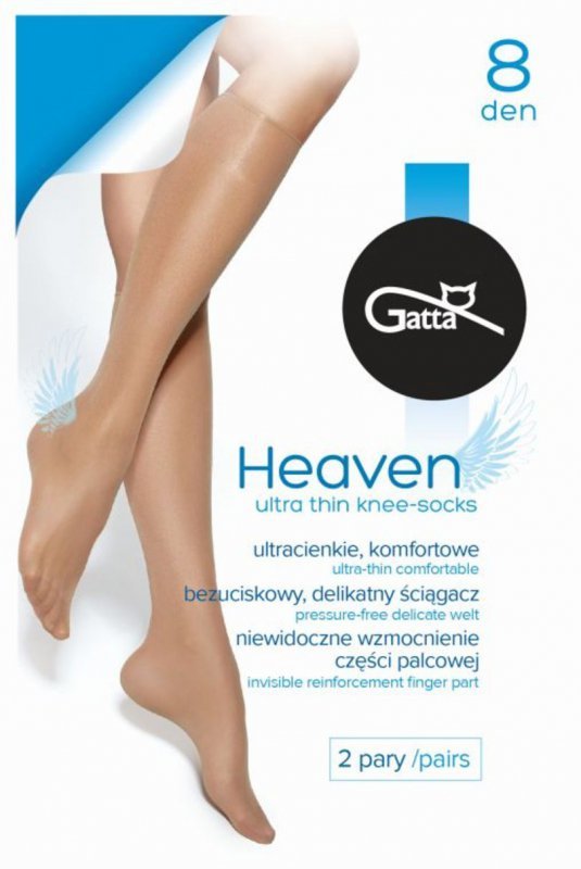 GATTA HEAVEN - PODKOLANWKI DAMSKIE GŁADKIE 8 DEN