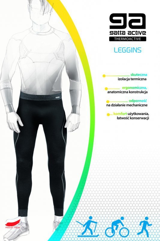 GATTA BODYWEAR LEGGINGS MEN THERMOACTIV BASIC BLANC