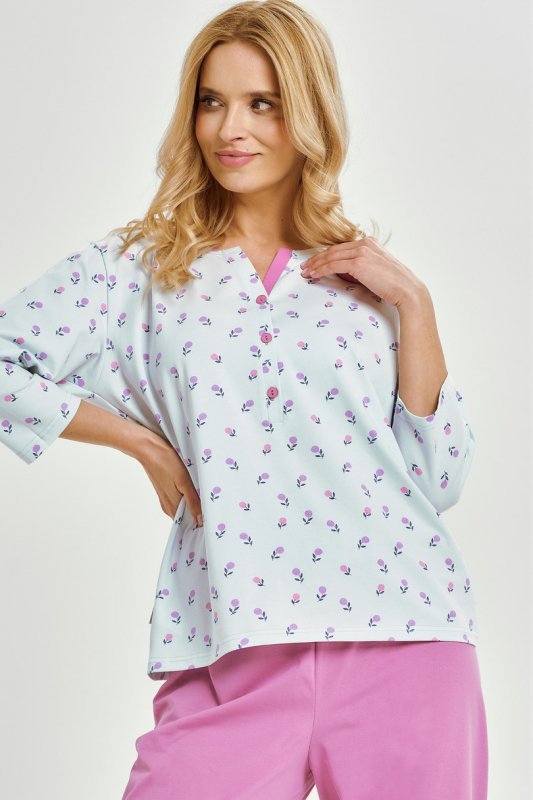 TARO 3446 PIŻAMA DAMSKA DŁUGA YOLANDA M-XL