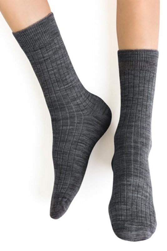 STEVEN Skarpety dziecięce MERINO WOOL prążek 130