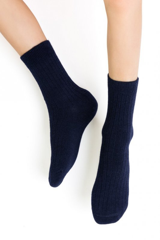 STEVEN Skarpety dziecięce MERINO WOOL prążek 130
