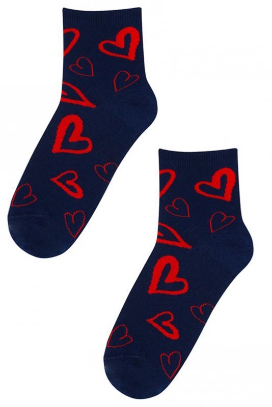 WOLA Skarpetki wzorzyste damskie PERFECT WOMAN walentynkowe