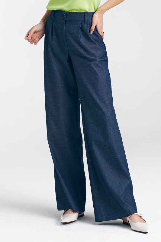 Nife Spodnie jeansowe, wide leg - denim - SD83