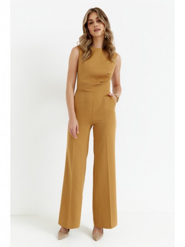 Stylove S115 Kombinezon z szerokimi nogawkami - cynamonowy