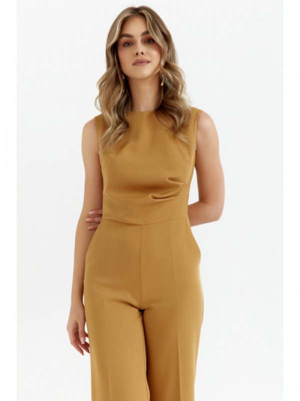 Stylove S115 Kombinezon z szerokimi nogawkami - cynamonowy