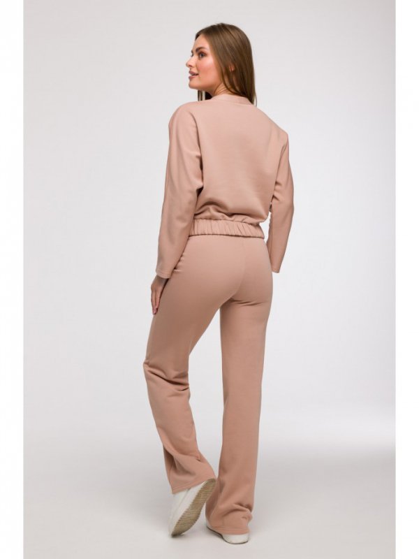 BeWear B292 Bluza z kopertowym dekoltem - mokka