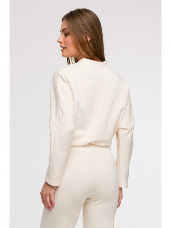 BeWear B292 Bluza z kopertowym dekoltem - waniliowa