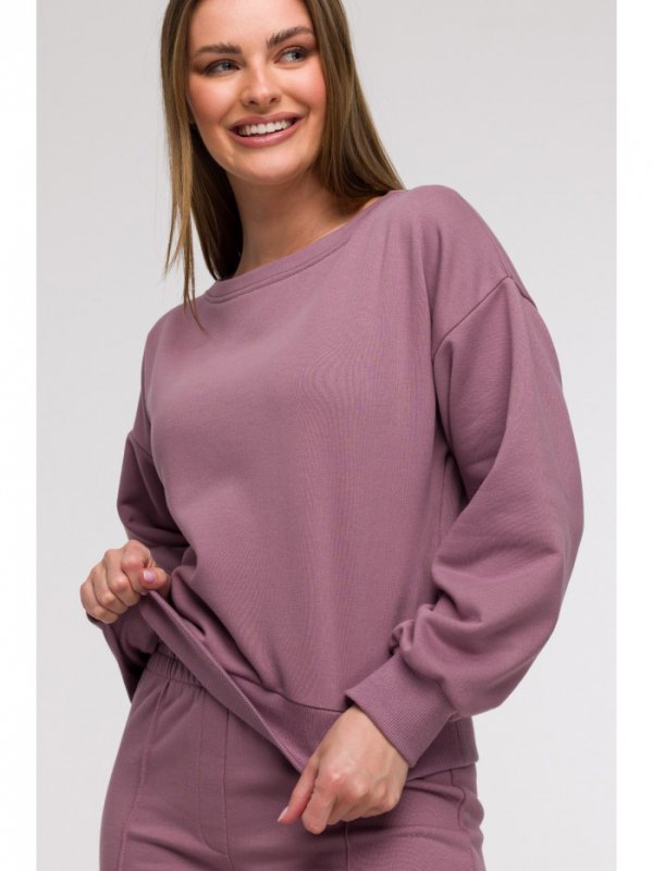 BeWear B293 Bluza z otwartymi plecami - wrzosowa