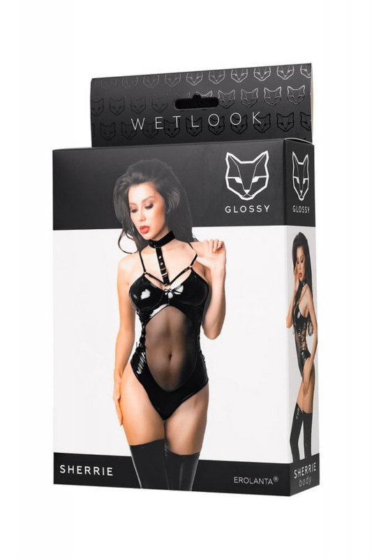 Glossy Glossy Sherrie bodysuit in Wetlook,XL