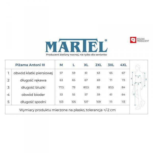 MARTEL PIŻAMA MĘSKA ANTONI R.M-2XL