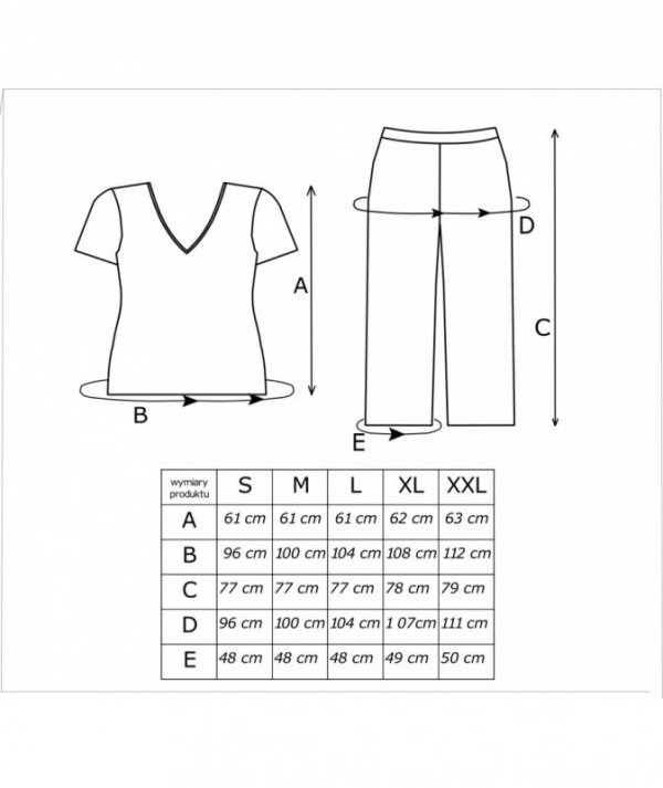 DONNA PIŻAMA DAMSKA ZOYA 3/4