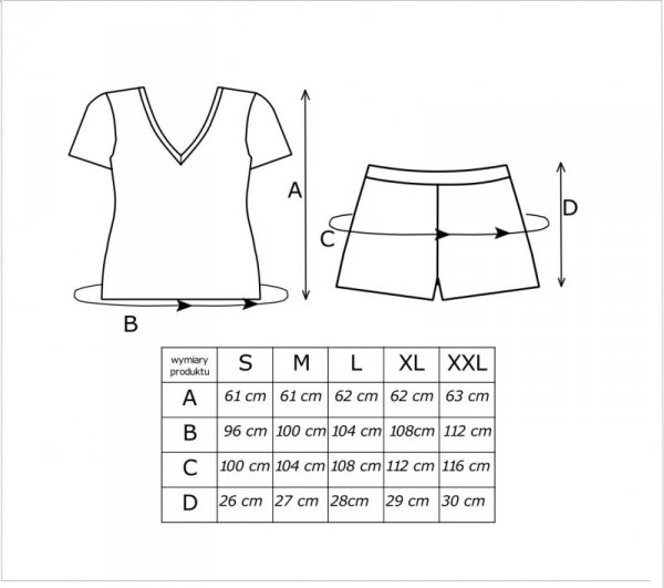 DONNA PIŻAMA DAMSKA PATI SHORT