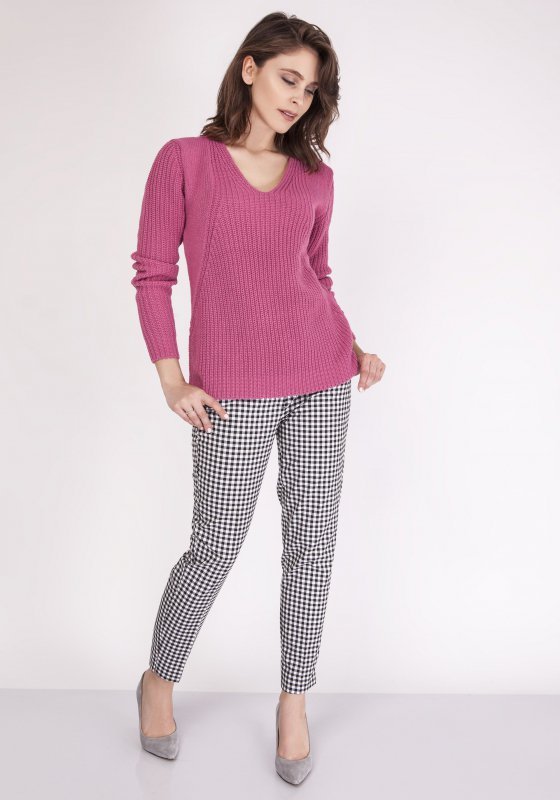 MKMSwetry Sweter Victoria SWE 123 Różowy