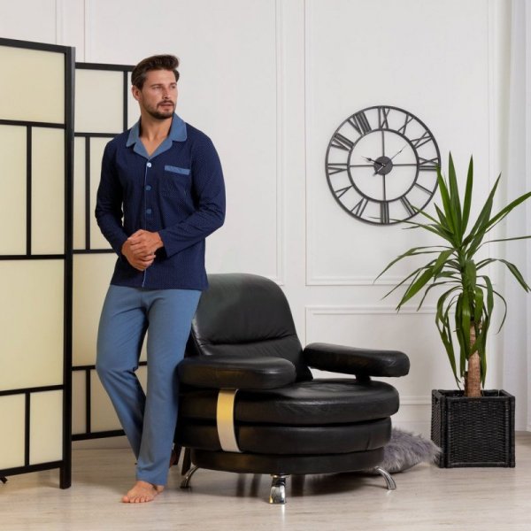 M-Max Piżama Norbert 670 Granatowy-Jeans