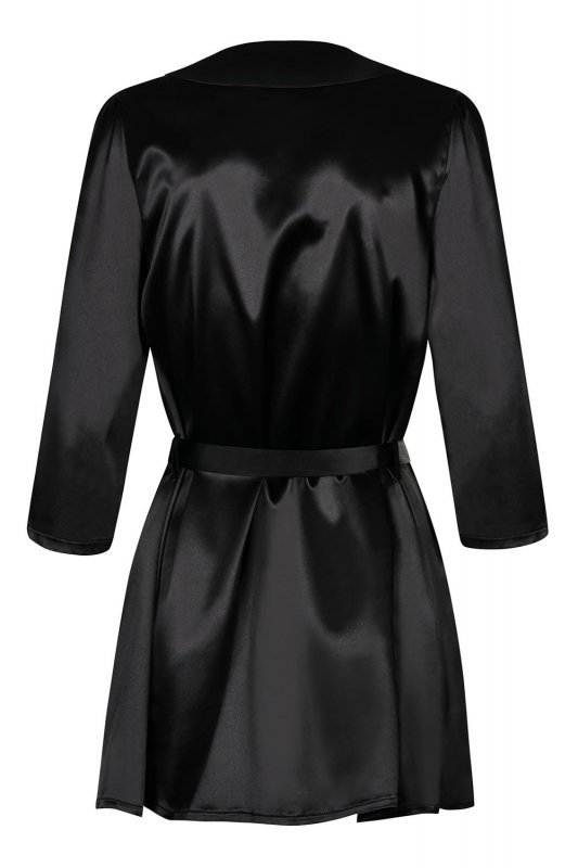 Obsessive Satinia robe black bielizna nocna szlafrok