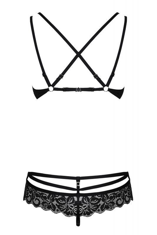 Obsessive 860-SET-1 bielizna nocna komplet biustonosz + stringi
