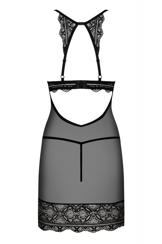 Obsessive Renelia chemise bielizna nocna komplet koszulka + stringi