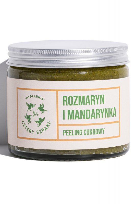 Mydlarnia Cztery Szpaki Zestaw Mydło w kostce + Peeling Rozmaryn i Mandarynka kosmetyki zestaw do pielęgnacji