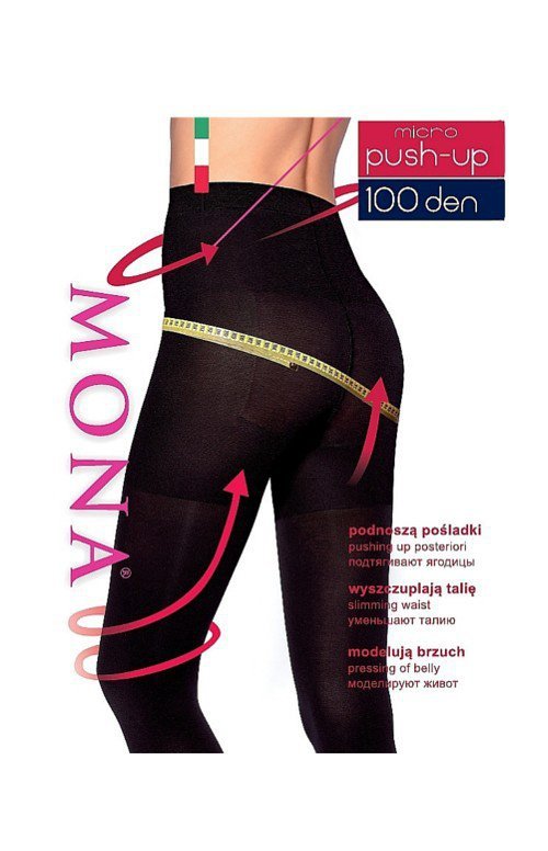 Rajstopy Mona Micro Push-Up 100 den 2-4 - WYSYŁKA 24H