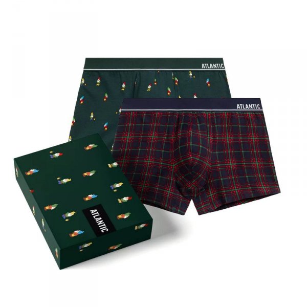 Atlantic Bokserki 031 2-pak zielone/granatowe