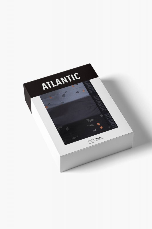 Atlantic Bokserki 050 3-pak cza/grf/nie