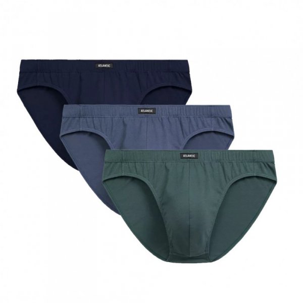 Atlantic Slipy 132 3-pak kobalt/denim/zielone