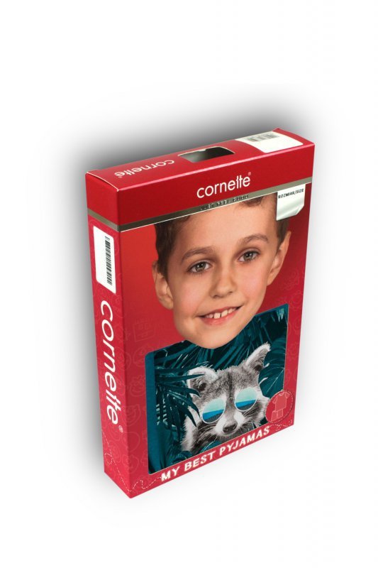 Cornette Piżama young Racoon 476/102 morska