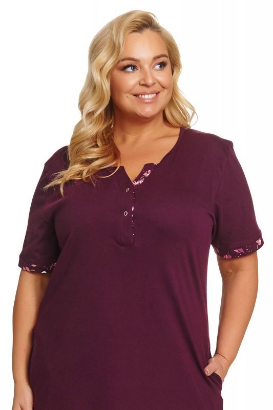 Doctornap Koszula nocna TB 7472 burgundy plus