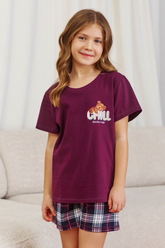 Doctornap Piżama dziecięca PDU 7202 burgundy
