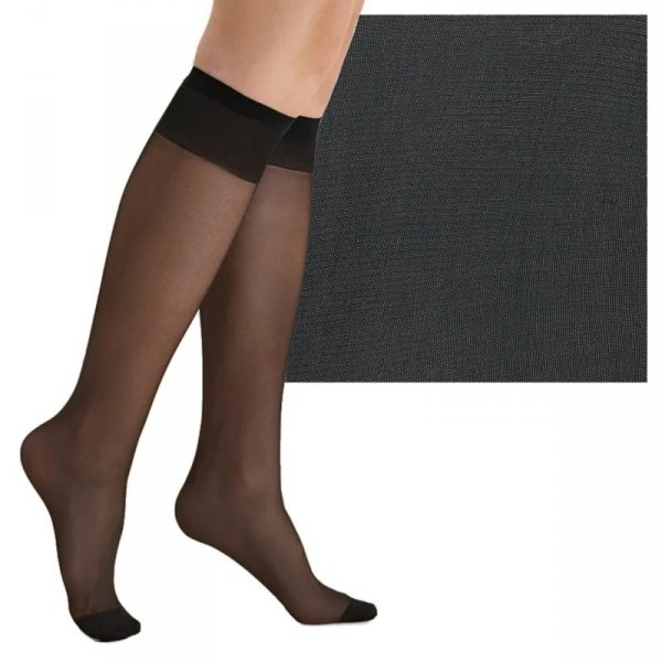 Gabriella Podkolanówki bezuciskowe lycra 500 15 den czarne