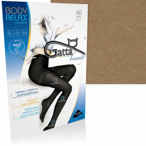 Gatta Rajstopy Body Relax Medica 40 den golden