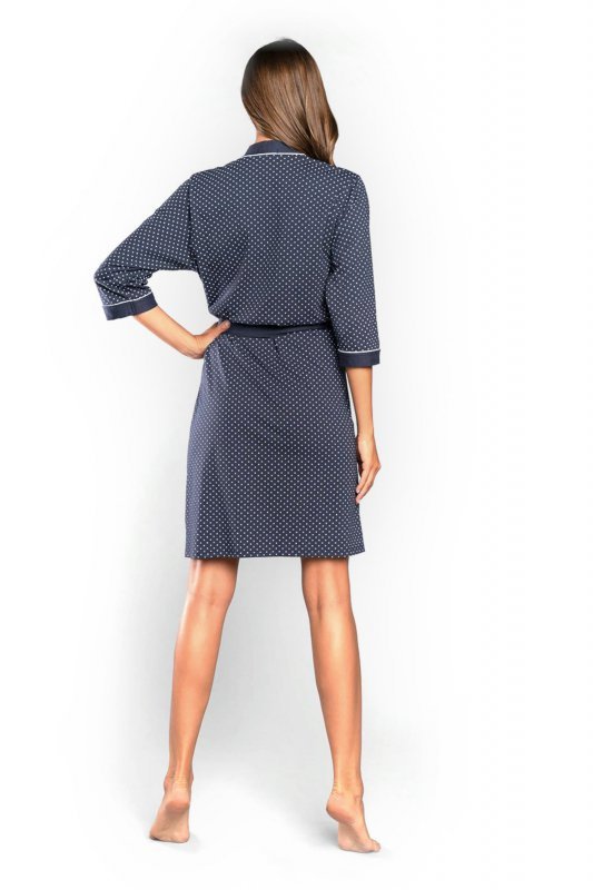 Italian Fashion Szlafrok Montana rękaw 3/4 granatowy