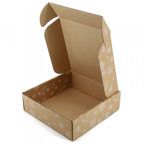 Inny Kartonowe pudełko prezentowe Święta Śnieżynki