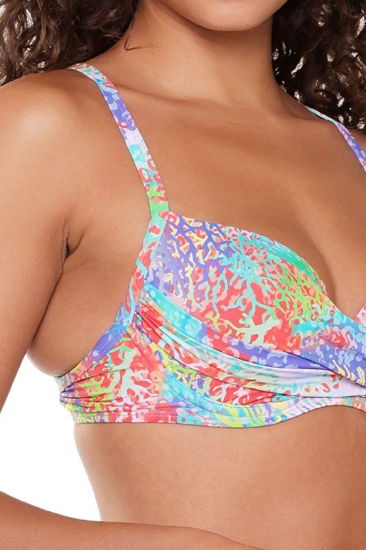 LingaDore Biustonosz kąpielowy 7207BT coral leopard