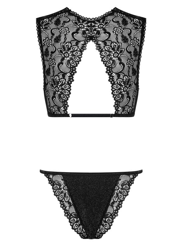 Obsessive Komplet Elisetta set 2-częściowy czarny