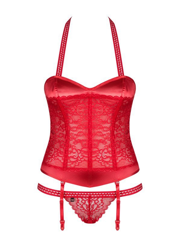 Obsessive Gorset Flameria czerwony