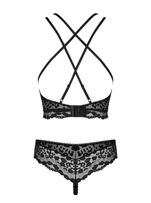 Obsessive Top i stringi Giully czarne