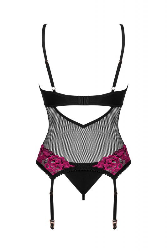 Obsessive Gorset i stringi Rosenty milticoloured