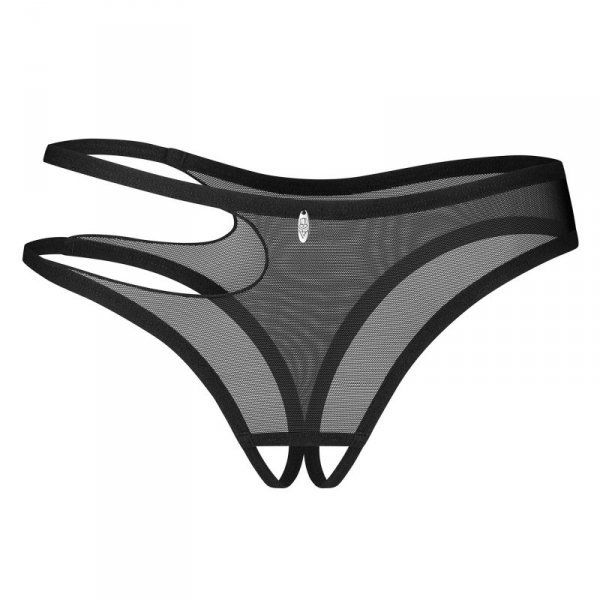 Obsessive Figi stringi otwarte Saturis czarne