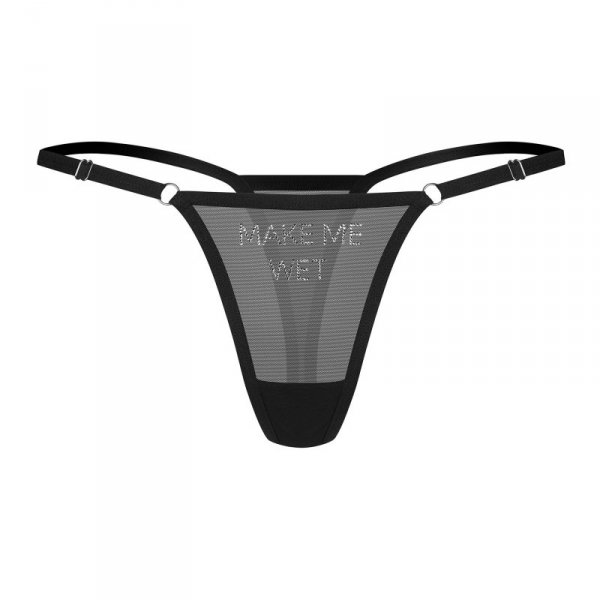 Obsessive Figi stringi Violami Wet czarne