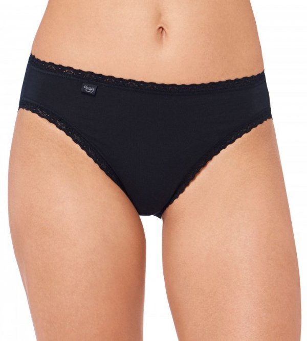 Sloggi Figi Cotton Lace Tai czarne 3-pak