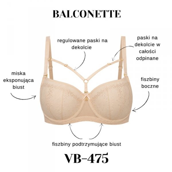 Vena Biustonosz balkonetka 475 beżowy