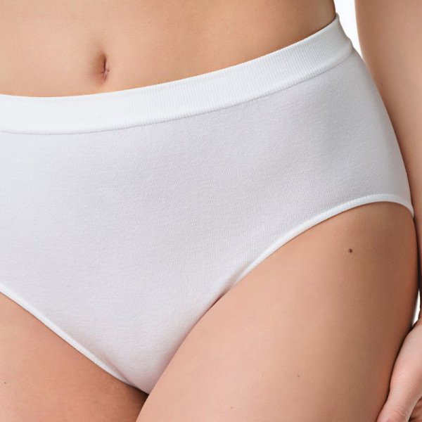 Spiman NATURE Figi z wysokim stanem z włókna bambusowego, Bianco/Biały