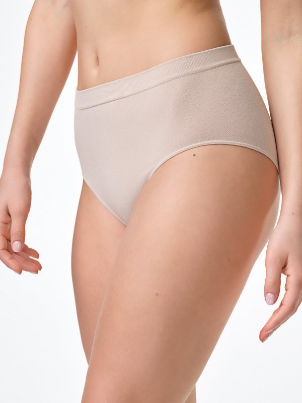 Spiman NATURE Figi z wysokim stanem z włókna bambusowego, Cipria/Beż