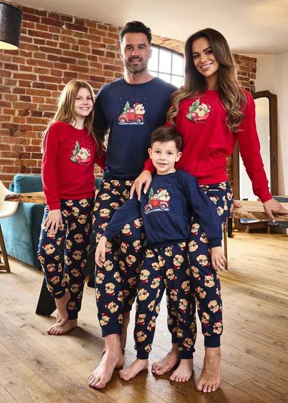 Piżama Cornette Kids Girl 594/186 Teddy dł/r Christmas 86-128