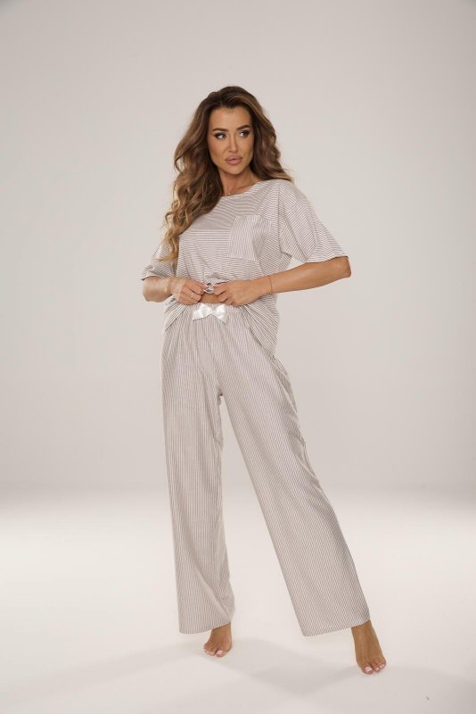 Piżama De Lafense 037 Camelia kr/r S-2XL