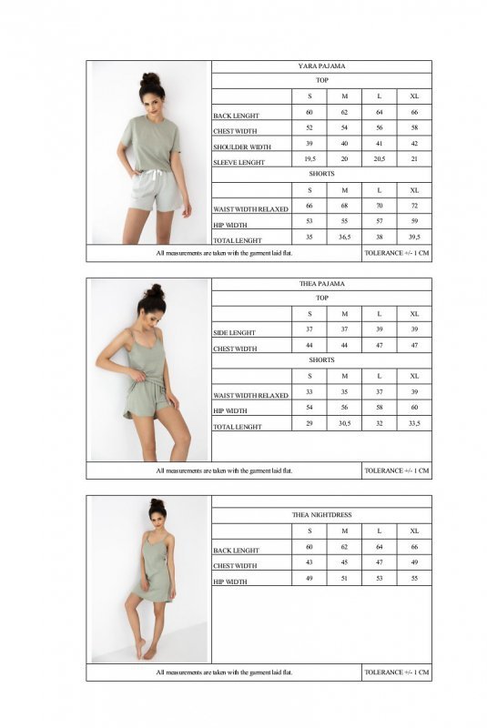 Piżama Sensis Yara kr/r S-XL