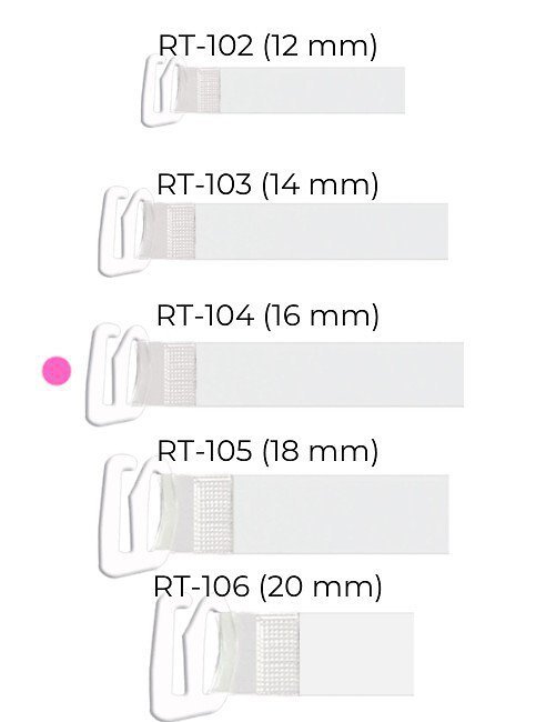 Ramiączka Julimex RT 104 silikonowe z metalowym zaczepem 16mm