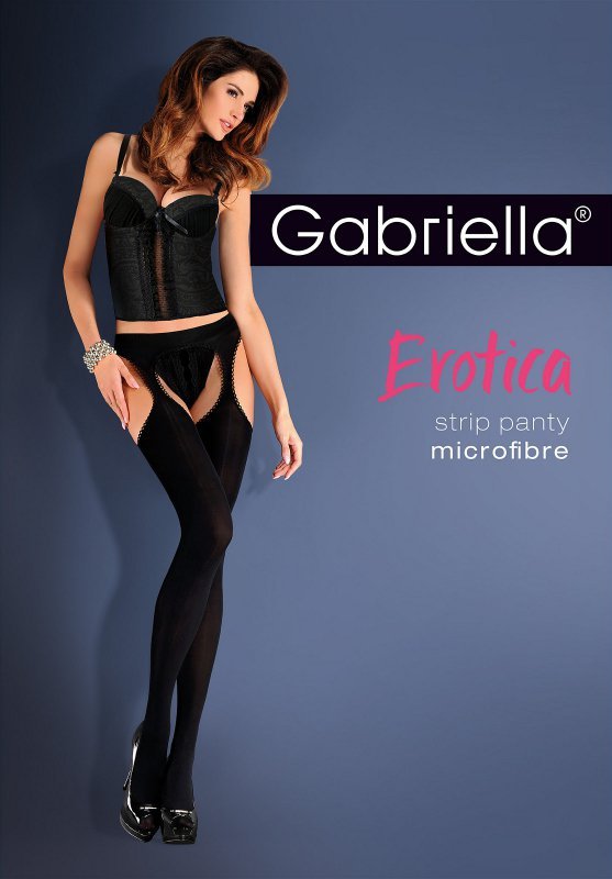 Rajstopy Gabriella 638 Erotica Strip Panty microfibra 100 den 1-4
