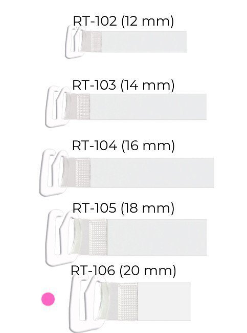 Ramiączka Julimex RT 106 silikonowe z metalowym zaczepem 20 mm